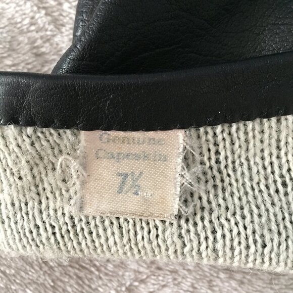 Black Capeskin leather gloves sz 7.5 - Picture 6 of 7